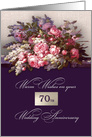 Happy 70th Wedding Anniversary. Romantic Roses card
