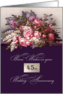 Happy 45th Wedding Anniversary. Romantic Roses card