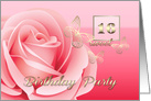 16th Birthday Party Invitation. Romantic Rose card