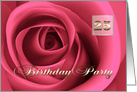 25th Birthday Party Invitation. Romantic Rose card