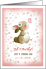 Birthday Party for Kids Invitation. Custom Name & Age Little Bunny card