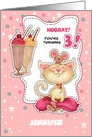 Custom Child Name 3rd Birthday Wishes. Fun Kitty and Mice card