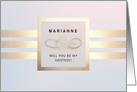 Will you be my Hostess. Custom Name Simple Elegant design card