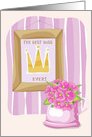 Boss’s Day, Best Boss Ever, Flowers and Frame with Crown card