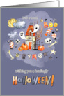 Trick or Treat! Spooky House, Halloween Pumpkins and Ghosts card