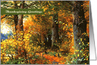 Thanksgiving Greetings. Autumn Scenery Painting card