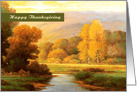 Happy Thanksgiving. Autumn Scenery Painting card