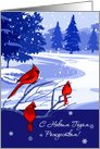 Russian Christmas Card with Winter Scenery card