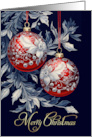 Merry Christmas. Vintage Decorated Christmas Ornaments card