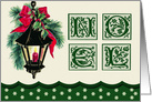 Happy Noel. Vintage Christmas Lantern card