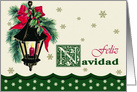 Feliz Navidad. Vintage Design Spanish Christmas Card