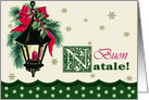 Buon Natale. Vintage Design Italian Christmas Card
