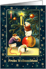 Frohe Weihnachten. German Christmas Card with Funny Mice card