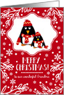 Merry Christmas for Grandmother.Two Cute Penguins card