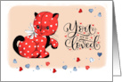 You’re So Loved. Cute Vintage Kitty card