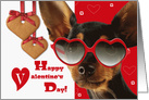 Happy Valentine’s Day. Funny Dog with Cookies card