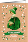 For Irish Princess on St. Patrick’s Day Vintage Little Irish Girl card