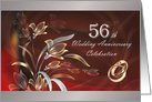 56th Wedding Anniversary. Invitation. card