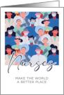 Happy Nurses Day. Group of Nurses card