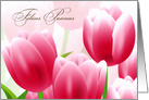 Felices Pascuas. Spanish Easter Gard with Spring Tulips card