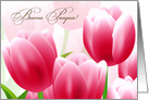 Buona Pasqua. Italian Easter Gard with Spring Tulips card