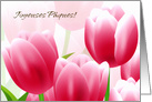 Joyeuses Pques. French Easter Card with Spring Tulips card