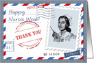 Happy Nurses Week. Vintage Design card