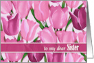 For Sister on Mother’s Day Watercolor Tulip Painting card