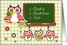 Thank You, Teacher. Funny Owls Teacher Appreciation card