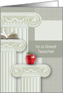 Thank You Teacher. Education Symbols card