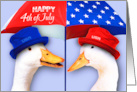 Happy 4th of July Funny Ducks card