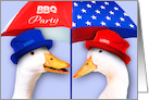 4th of July BBQ Party Invitation. Funny Ducks card