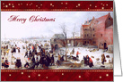 Merry Christmas. Vintage Country Winter Scene card