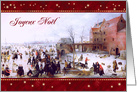 Joyeux Nol. Vintage Design Christmas Card in French card