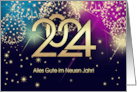 Alles Gute im Neuen Jahr 2024 Happy New Year in German card