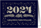Gelukkig Nieuwjaar 2024 Happy New Year 2024 in Dutch card