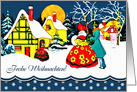 Frohe Weihnachten. German Card with a Vintage Christmas Scene card