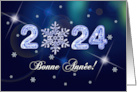 Bonne Anne 2024 Happy New Year in French Snowflake card