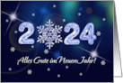 Alles Gute im Neuen Jahr 2024 Happy New Year 2024 in German card