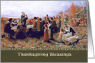 Thanksgiving Blessings.Thanksgiving Card with Historical Painting card