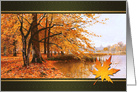 Business Thanksgiving Card with Autumn Scenery Painting card