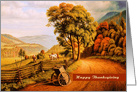 Business Thanksgiving Card with Autumn Scenery Painting card