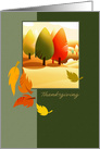 Business Thanksgiving Card with Autumn Landscape card