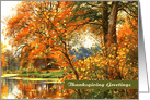 Business Thanksgiving Card with Autumn Scenery Painting card