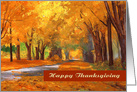 Business Thanksgiving Card with Autumn Scenery Painting card