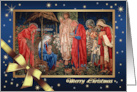 Merry Christmas. Adoration of the Magi card