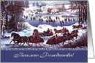 Russian Christmas Card with Vintage Winter Scene card