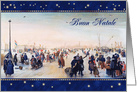 Buon Natale. Vintage Design Italian Christmas Card