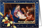 Frohe Weihnachten Merry Christmas in German Religious Painting card