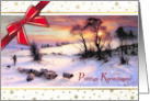 Prettige Kerstdagen Merry Christmas in Dutch Winter Scene card